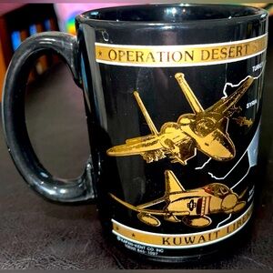 Operation Desert Storm black gold coffee mug